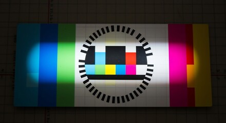 Color Calibration Chart Under Spotlight