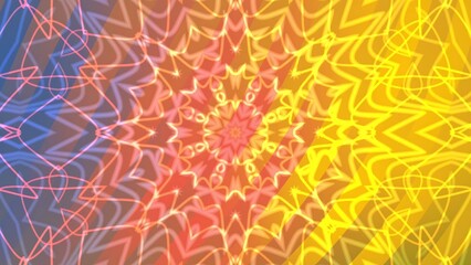 Ombre A Vibrant Twist Vibrant kaleidoscopic patterns and geometric shapes create a mesmerizing abstract design with warm color gradients