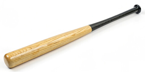 American  Bat  Closeup of base bat  flute musical  wooden chopsticks  stick  bamboo,  on white background with clipping path 