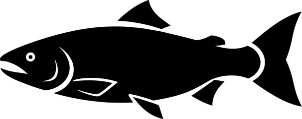 Dynamic Illustration of a Fish Swimming in Water, Nature Scene, Artistic Viewpoint