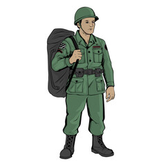 Army Illustration Drawing
