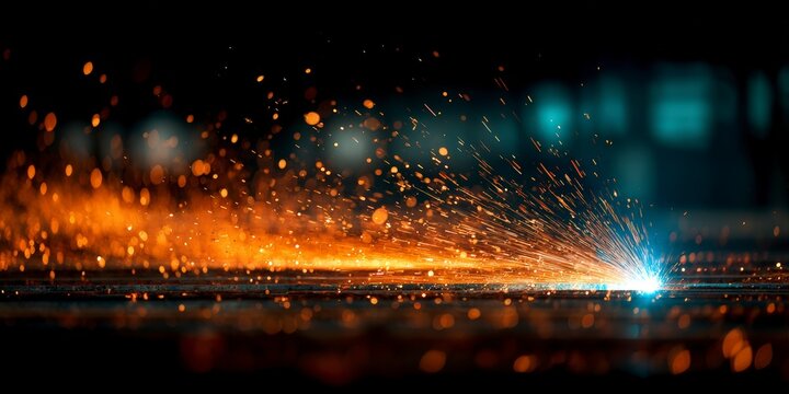 Bright Spark Trail in a Dark Factory