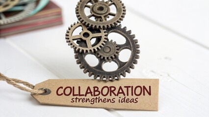 Industrial Gears Symbolizing Growth in a Creative Workspace