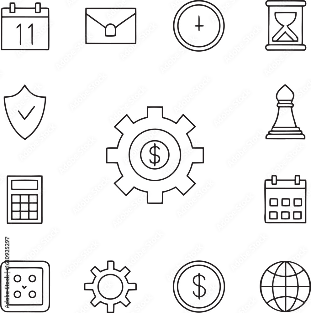 Poster dynamic abstract geometric pattern with vibrant color accents and a striking silhouette effect