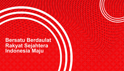 Simple 80 years Indonesia Independence Day 2025 banner template with dynamic halftone background and 80 logo and theme. Illustration