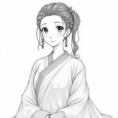 ai genarete beauty women white and black