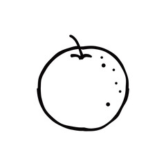 梨のイラスト（白黒）
