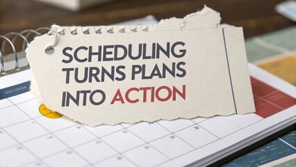 Action Plan Scheduling for Effective Time Management in Business Environment with Motivational Quote