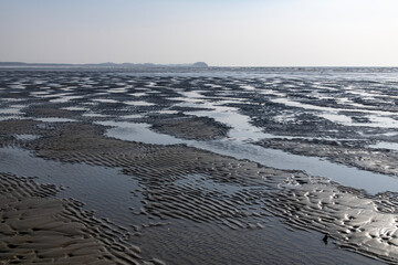 view of the mudflat at the beach