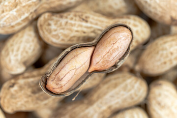 土付きの落花生の背景