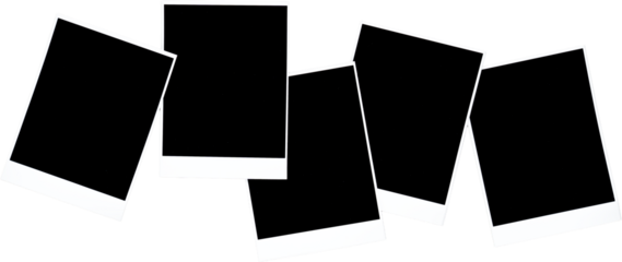 Scattered Blank Polaroid Photo Frames
