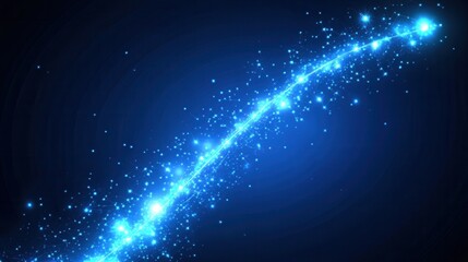 financial graph glowing in blue tones, digital stock market interface, soft blurred background