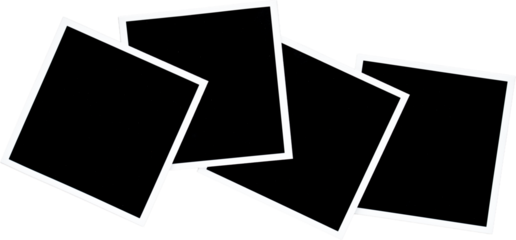 Scattered Blank Polaroid Photo Frames