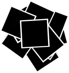 Scattered Blank Polaroid Photo Frames