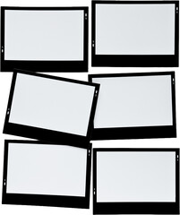 Scattered Blank Polaroid Photo Frames