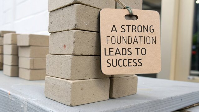 Strong Foundations and Achievement Quotes in Business Environment