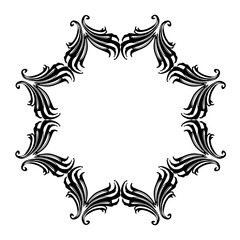 Vintage Ornamental Vector Frame – Elegant Black Vector Border, SVG