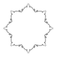 Vintage Ornamental Vector Frame – Elegant Black Vector Border, SVG