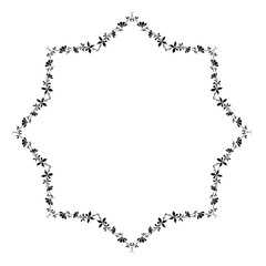 Vintage Ornamental Vector Frame – Elegant Black Vector Border, SVG