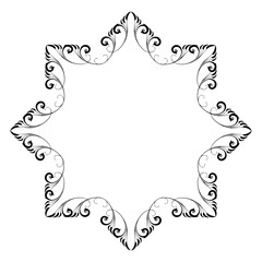 Vintage Ornamental Vector Frame – Elegant Black Vector Border, SVG