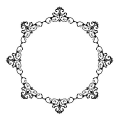 Vintage Ornamental Vector Frame – Elegant Black Vector Border, SVG