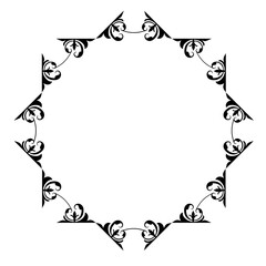 Vintage Ornamental Vector Frame – Elegant Black Vector Border, SVG