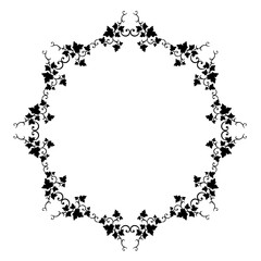 Vintage Ornamental Vector Frame – Elegant Black Vector Border, SVG