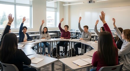 back to school background, group of college students in classroom, group of college students in school