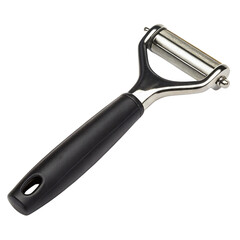 Obraz premium Kitchen vegetable peeler with a stainless steel blade.