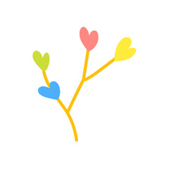 colorful heart-shaped leaves