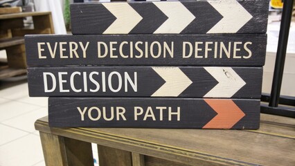 Every Decision Defines Your Path - Inspirational Wall Art in a Cozy Space
