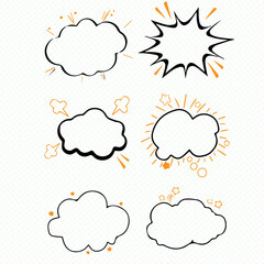 set of speech bubbles