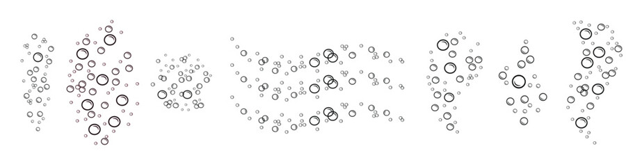 soap bubbles in doodle style illustration of carbonated 
