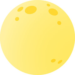 Fototapeta premium Bright full moon illustration in minimal flat style. Ideal for Chuseok, Mid-Autumn Festival, or seasonal Korean holiday designs.