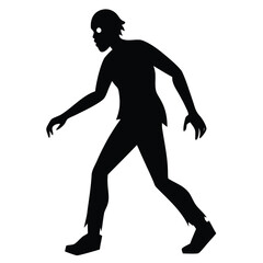 zombie walking silhouette vector icon