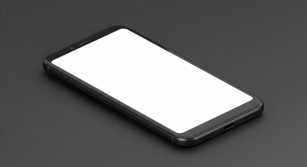 Disassembled Smartphone Components Mockup with Empty Frame on Grey Background for Repair Concept