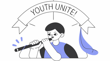 Youth Unite Vector – Together for Change and Action