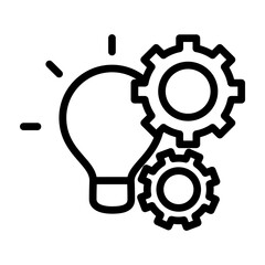 Abstract Thought Vector Line Icon Design