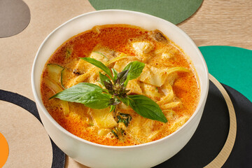 Soupe Coco curry Plat traditionnel Thaïlandais