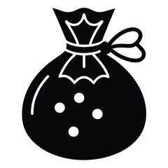 candy bag trick or treat vector icon