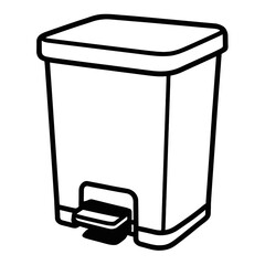 Hygienic Foot Pedal Trash Can - Waste Disposal Solution for Home and Office