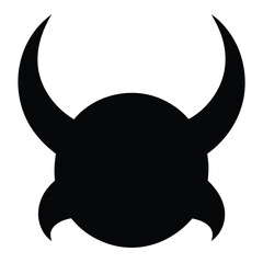 devil horns silhouette vector icon