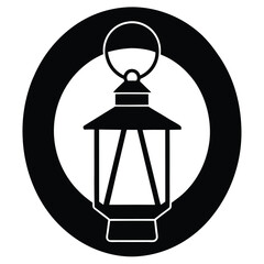 eerie lantern light vector icon