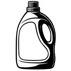 Obraz premium Large Laundry Detergent Bottle Illustration - Household Cleaning Essential