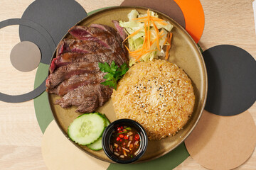 Tigre qui pleur plat traditionnel thaïlandais