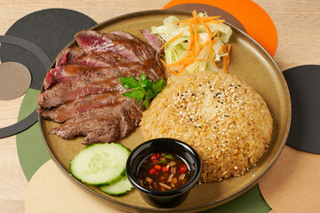 Tigre qui pleur plat traditionnel Thaïlandais