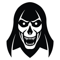 ghoul face vector icon