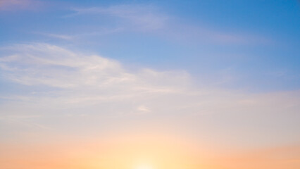 Clouds sky pastel background, Colorful sunset cloud color red, orange, yellow, pink, blue in the evening