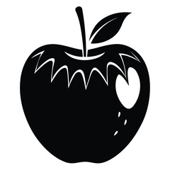 poison apple vector icon