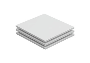 Isolated Stack of Paper Sheets Representing Documents and Records